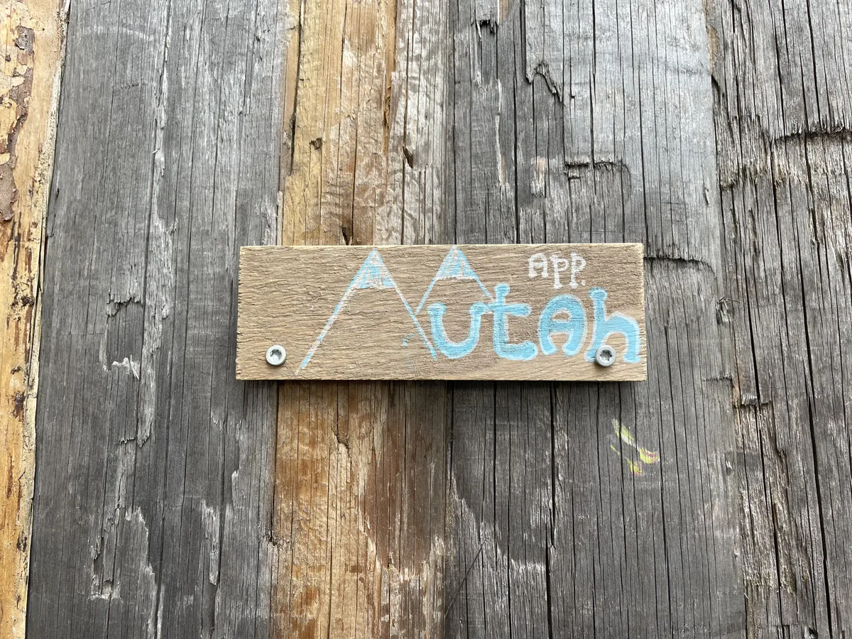 Naambord van appartement Utah